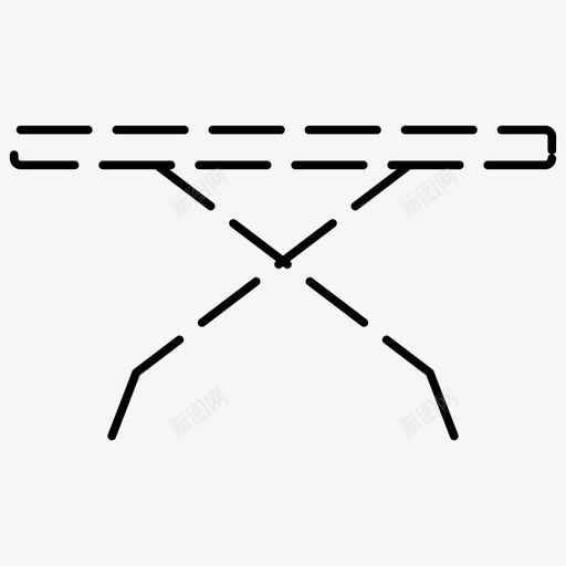 桌子家具虚线图标svg_新图网 https://ixintu.com 图标 家具 桌子 虚线