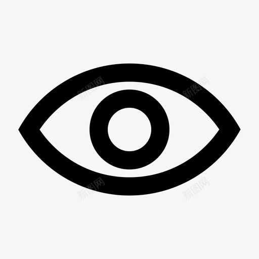 眼睛-线性svg_新图网 https://ixintu.com 眼睛-线性
