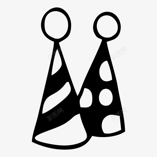 派对帽生日庆祝图标svg_新图网 https://ixintu.com 图标 实心 庆祝 派对 生日 装饰