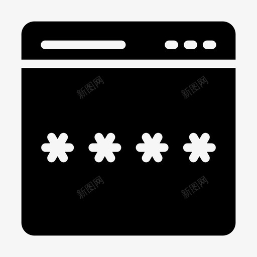 密码浏览器锁安全图标svg_新图网 https://ixintu.com 48px 互联网 字形 安全 安全线 密码 浏览器 网页