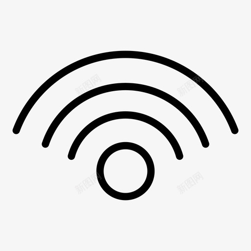 wifi路由器信号图标svg_新图网 https://ixintu.com wifi 信号 无线 路由器