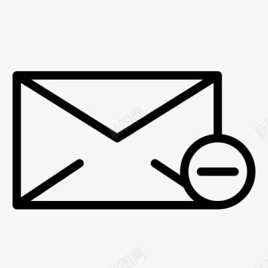 减少邮件邮件减号图标图标