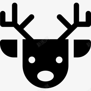 鹿圣诞160填充图标图标