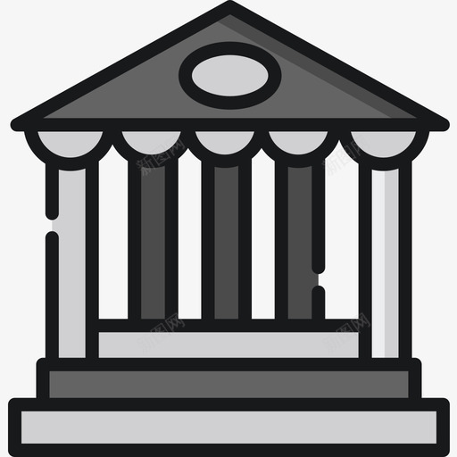 神庙希腊神话7线性颜色图标svg_新图网 https://ixintu.com 希腊神话 神庙 线性 颜色