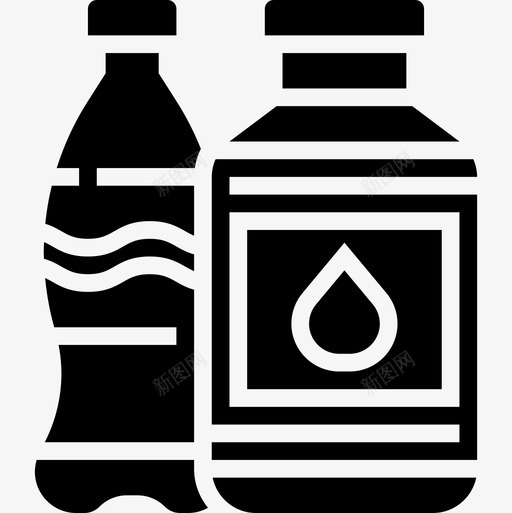 塑料瓶垃圾5字形图标svg_新图网 https://ixintu.com 垃圾5 塑料瓶 字形