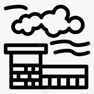 工厂烟囱工业图标图标
