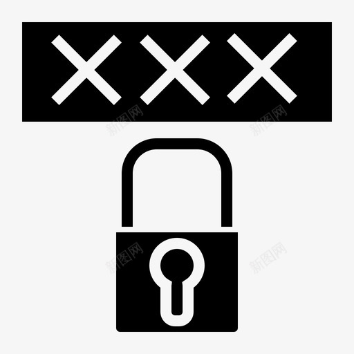 密码锁登录图标svg_新图网 https://ixintu.com 安全 密码 登录 计算机技术 锁