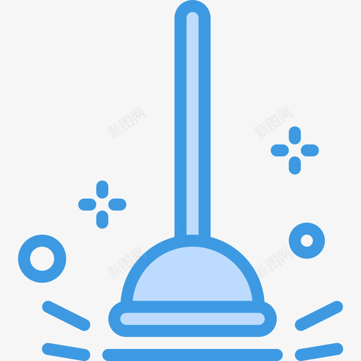 柱塞清洁52蓝色图标svg_新图网 https://ixintu.com 柱塞 清洁52 蓝色