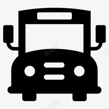 校车公共交通图标图标