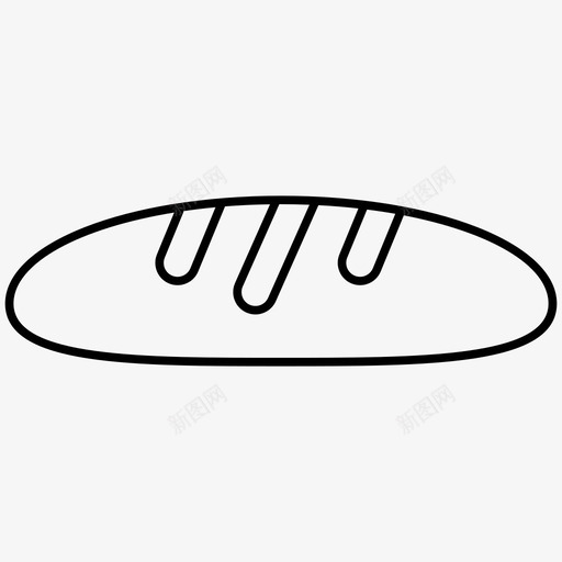 面包法式面包咖啡店轮廓图标svg_新图网 https://ixintu.com 咖啡店轮廓图标 法式面包 面包