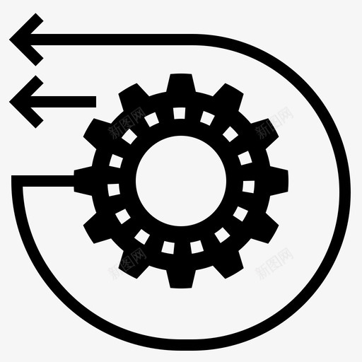 逆向工程人工智能后退图标svg_新图网 https://ixintu.com 人工智能 人工智能字形 后退 逆向工程