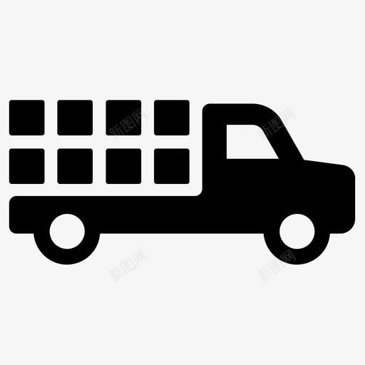 货物物流商品图标svg_新图网 https://ixintu.com 卡车 商品 物流 货物 运输