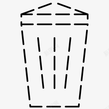 垃圾桶删除基本用户界面虚线图标图标
