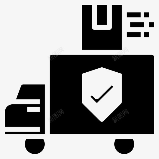 物流汽车保险图标svg_新图网 https://ixintu.com 保护 保险 卡车 汽车 物流