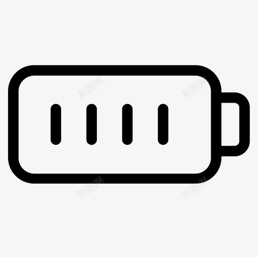 电池电量充足基本图标6轮廓svg_新图网 https://ixintu.com 充足 图标 基本 电池 电量 轮廓