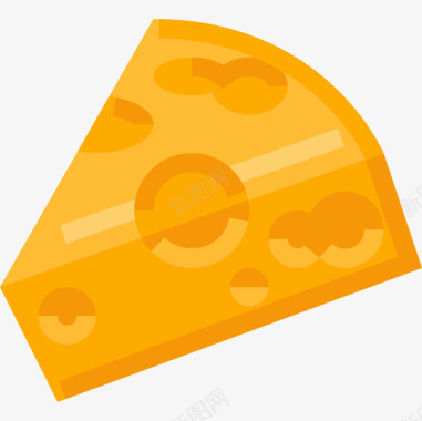 奶酪食品饮料扁平图标图标