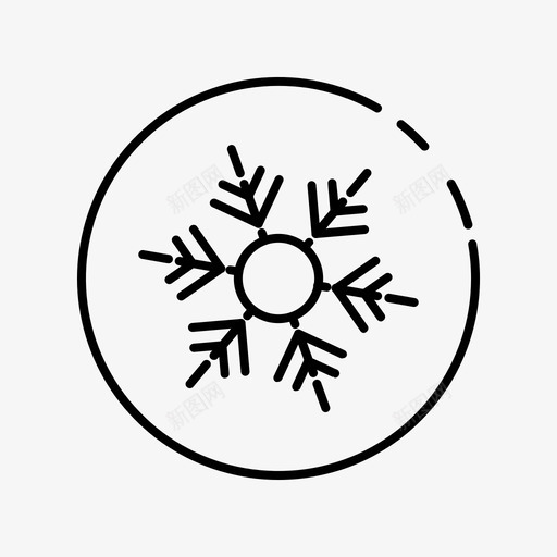 冬季气候雪图标svg_新图网 https://ixintu.com 冬季 天气 天气图标轮廓 气候 雪