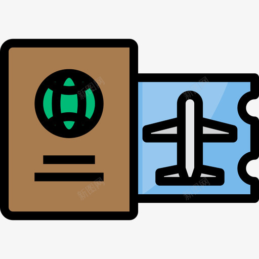 护照56号机场原色图标svg_新图网 https://ixintu.com 56号机场 原色 护照