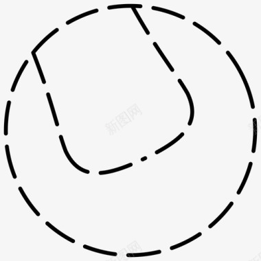 球网球体育虚线图标图标