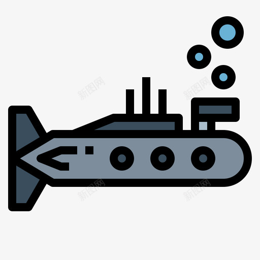 潜艇武器10线性颜色图标svg_新图网 https://ixintu.com 武器 潜艇 线性 颜色