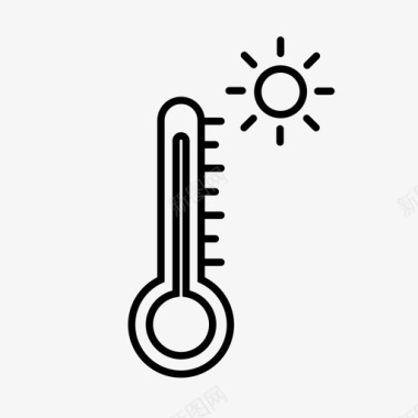 热温度计夏天温度图标图标
