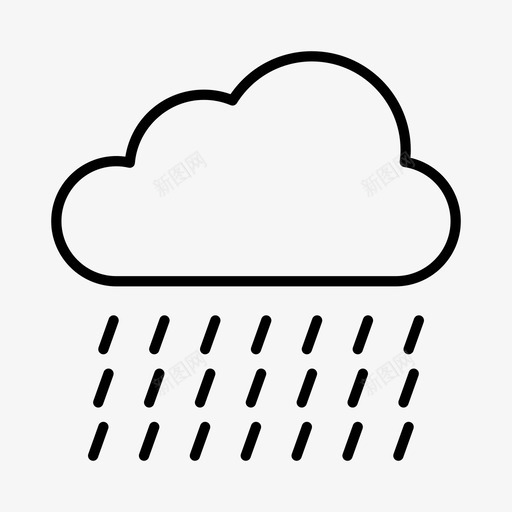 雨预报风暴图标svg_新图网 https://ixintu.com 天气 符号 预报 风暴