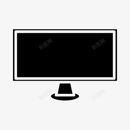 显示器计算机桌面图标svg_新图网 https://ixintu.com 字形 屏幕 显示器 桌面 电子 计算机 设备