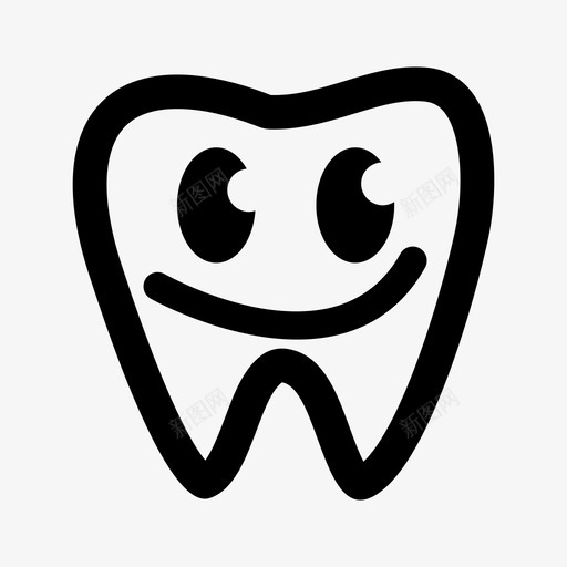 微笑的牙齿牙齿牙医图标svg_新图网 https://ixintu.com 口腔科 微笑 牙医 牙齿