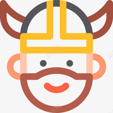 VikingAvatars61线性颜色图标图标