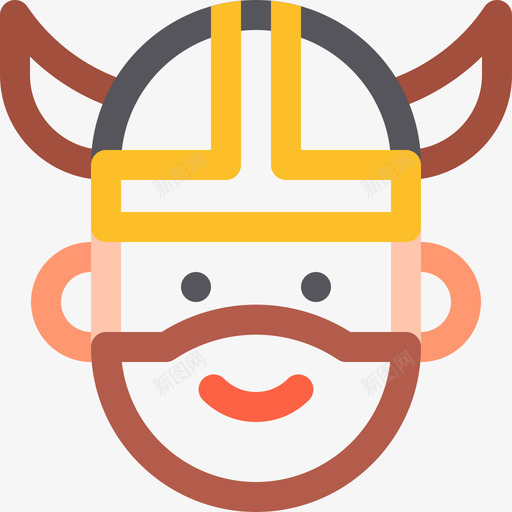 VikingAvatars61线性颜色图标svg_新图网 https://ixintu.com Avatars Viking 线性 颜色