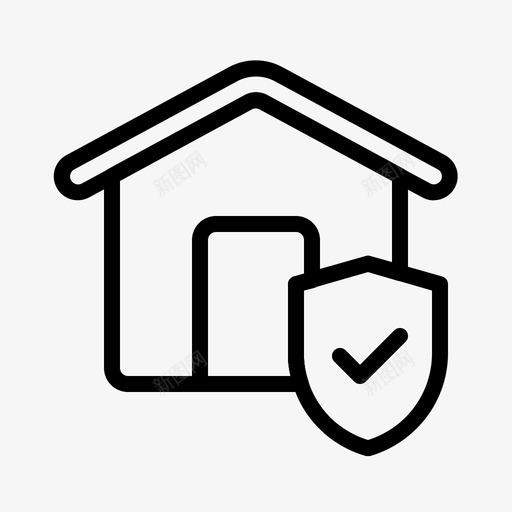 家庭保险房屋保险保护图标svg_新图网 https://ixintu.com 保护 保险 保险公司 家庭 房屋 盾牌