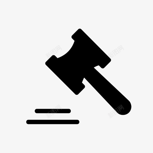 锤子拍卖法庭图标svg_新图网 https://ixintu.com 不动产 不动产线字形48像素 拍卖 法庭 法律 锤子