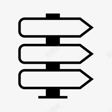 路标广告牌灯杆图标图标