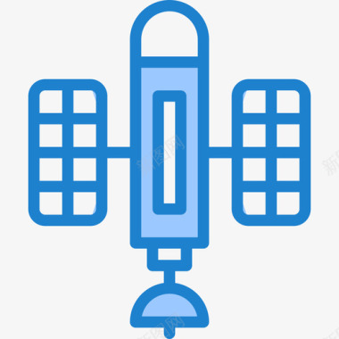 卫星科学73蓝色图标图标