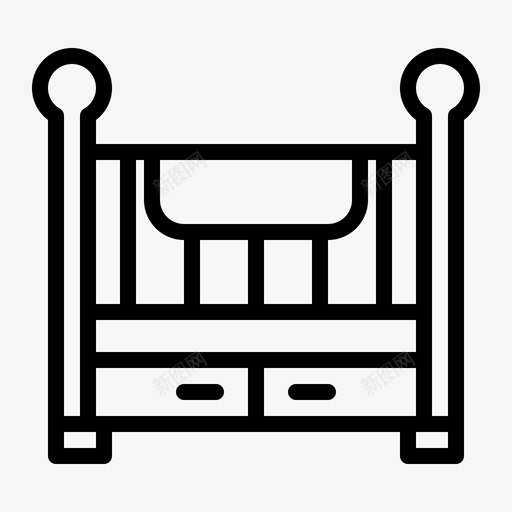 采购产品婴儿床床架家具图标svg_新图网 https://ixintu.com 婴儿床 婴儿箱 家具 家具和家庭装饰 床架 采购产品婴儿床