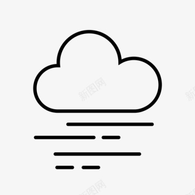 雾云气象学图标图标