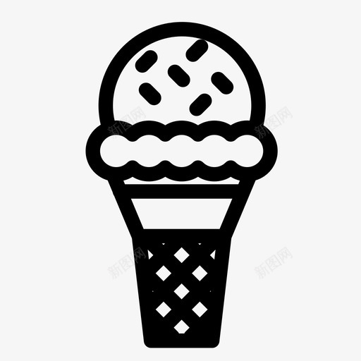 冰淇淋筒海滩冰淇淋图标svg_新图网 https://ixintu.com 乐趣 假期 冰淇淋 夏日 暑假 海滩 零食