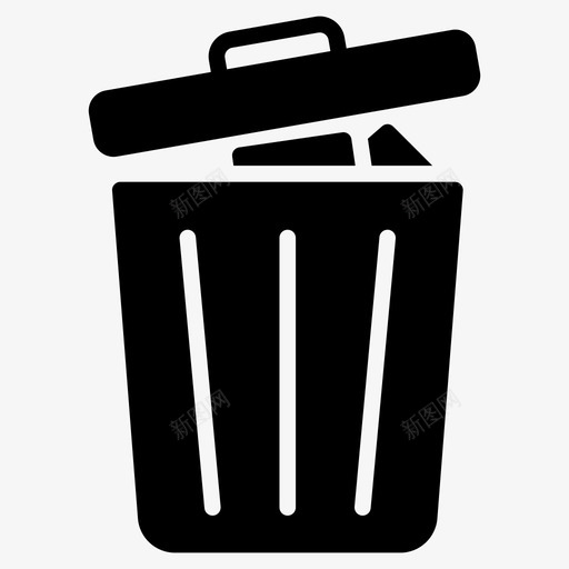 垃圾桶篮子删除图标svg_新图网 https://ixintu.com 删除 回收站 垃圾桶 基本设置线字形 篮子