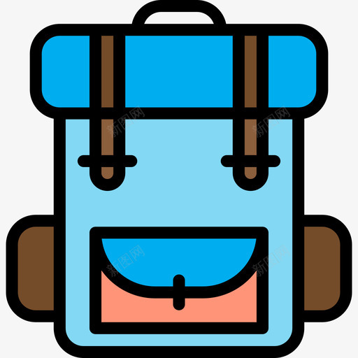 背包旅行169线性颜色图标svg_新图网 https://ixintu.com 旅行169 线性颜色 背包