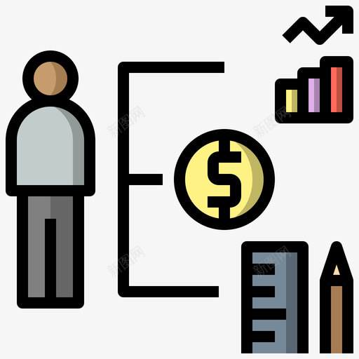 技能简历线条颜色图标svg_新图网 https://ixintu.com 技能 简历 线条 颜色