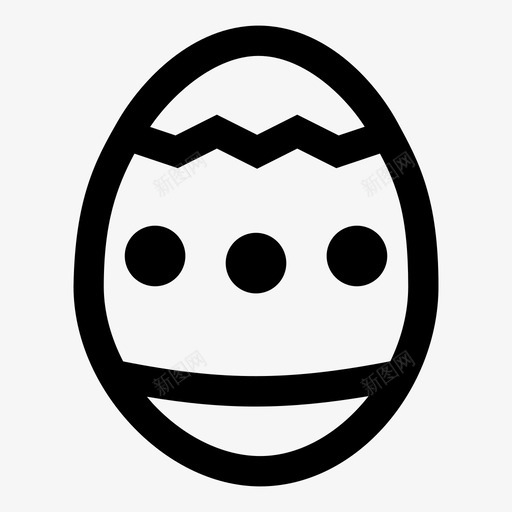 复活节彩蛋巧克力条纹图标svg_新图网 https://ixintu.com 复活节 巧克力 彩蛋 条纹