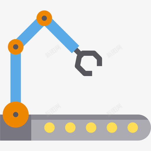 机械臂工业14扁平图标svg_新图网 https://ixintu.com 工业 扁平 机械