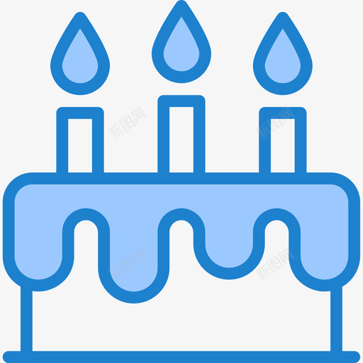 生日蛋糕派对63蓝色图标svg_新图网 https://ixintu.com 派对63 生日蛋糕 蓝色