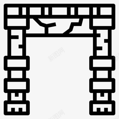 埃及门27直线图标图标