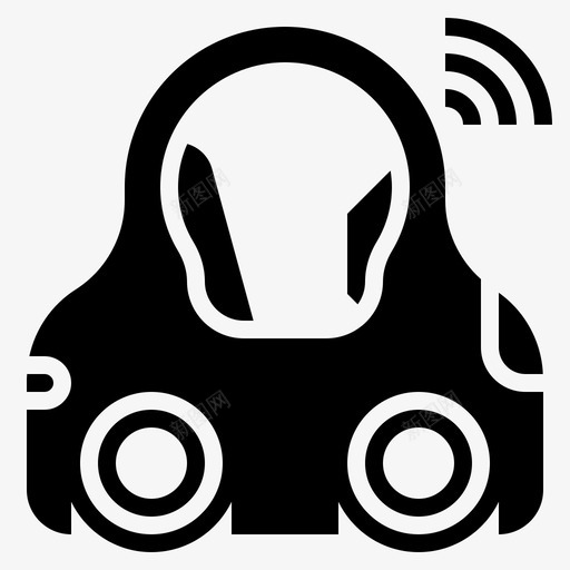 无人驾驶汽车汽车智能图标svg_新图网 https://ixintu.com 交通工具 人工智能 字形 无人 智能 汽车 驾驶