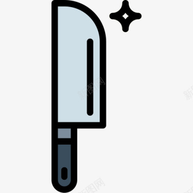 刀厨房工具19线颜色图标图标