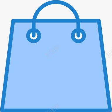 购物袋必需品在线营销3蓝色图标图标
