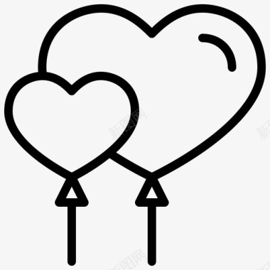 气球之恋情侣浪漫图标图标