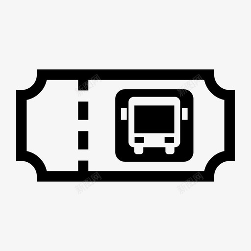 车票公共汽车优惠券图标svg_新图网 https://ixintu.com 交通工具 优惠券 公共汽车 旅行 车票