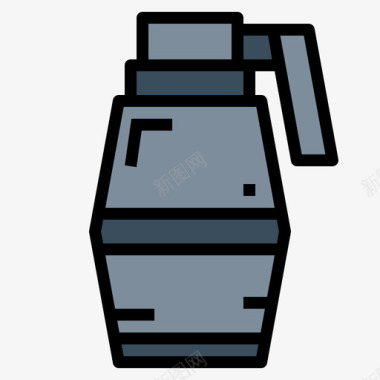 手榴弹武器10线颜色图标图标
